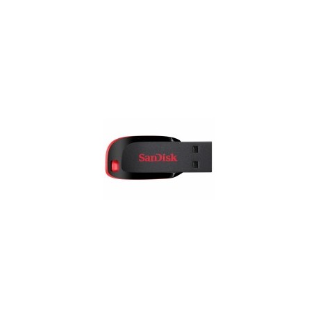 Memoria Sandisk 64 GB USB 2.0 Cruzer Blade Z50 Color Negro y Rojo