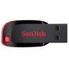 Memoria Sandisk 64 GB USB 2.0 Cruzer Blade Z50 Color Negro y Rojo