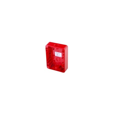 Caja de Montaje para Estación Manual de Jalón Silent Knight 2x4 Pulgadas, Color Rojo