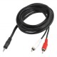 Cable De Audio Auxiliar SM, Plug 3.5 a  RCA Estéreo, 15 M