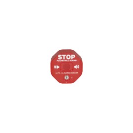 Anunciador para Salida de Emergencia STI, Audible y Visible, de Doble Hoja, Texto en Inglés, Etiquetas en Múltiples Idiomas