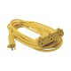 Extensión Eléctrica Tipo Abanico 3 Tomas Surtek, 127vca, L-T-N, 13A Max, 8 Metros, Color Amarillo