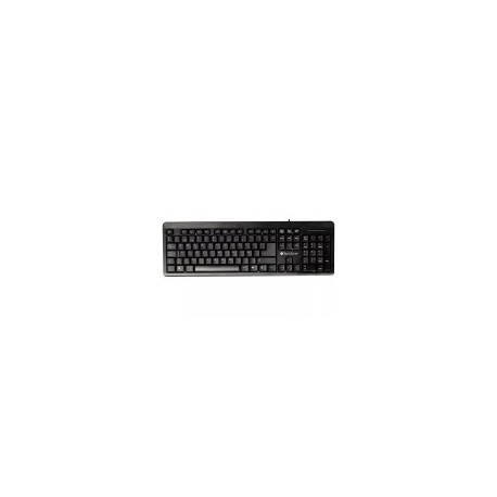 Teclado Standard Alámbrico techzone Ergonómico 104 Teclas, Español, Color Negro