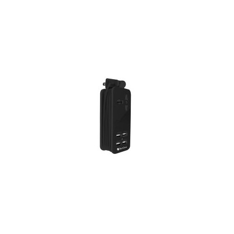 Cargador de Pared Techzone, 4x USB, Color Negro