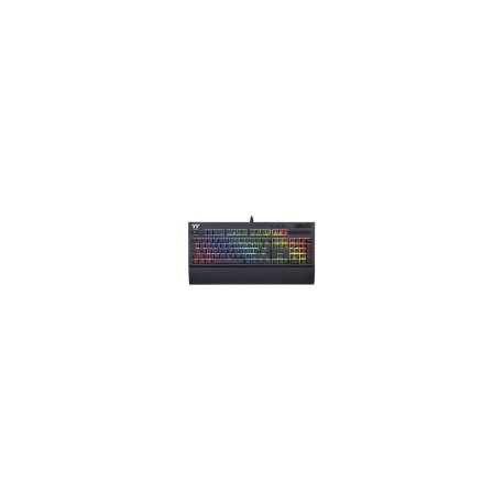 Teclado Gamer Thermaltake, TT Premium X1 RGB, Teclado Mecánico, Cherry MX Blue, Alámbrico, Color Negro