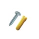 Paquete de 20 Taquetes Amarillo 1" y 20 Tornillos 8 mm x 1" THORSMAN