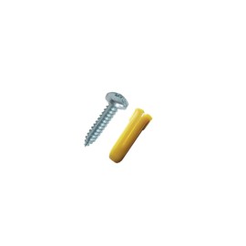 Paquete de 20 Taquetes Amarillo 1" y 20 Tornillos 8 mm x 1" THORSMAN