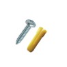 Paquete de 20 Taquetes Amarillo 1" y 20 Tornillos 8 mm x 1" THORSMAN
