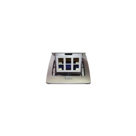 Mini Caja de Piso Rectangular Thorsman, para Datos y Conectores Tipo Keystone, Color y Material en Acero Inoxidable, 3 Puertos