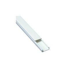 Canaleta Blanca de PVC Auto Extinguible Thorsman, Sin División, 20x10mm, Tramo de 2.5 Metros