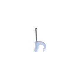 Grapa para Cable Redondo de 5mm Thorsman, Color Transparente 100 Piezas