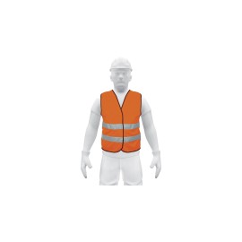 Chaleco de Seguridad Truper, Alta Visibilidad, Color Naranja