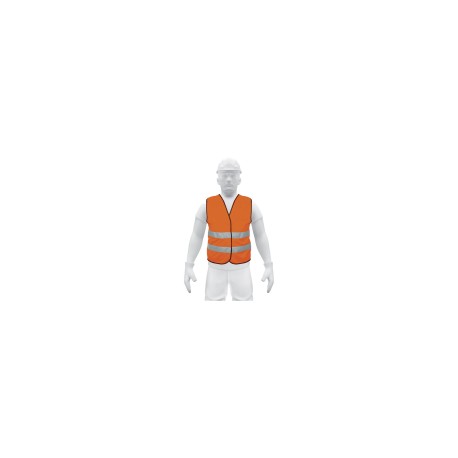 Chaleco de Seguridad Truper, Alta Visibilidad, Color Naranja