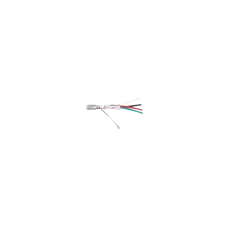 Bobina de Cable de Señal Viakon, de 305 Metros, de 4 Conductores Calibre 22, Blindado, CMR, Color Gris, Aplicaciones en Sistema