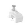 Grapa para Cable Plano Volteck, 6x9.5 mm, Color Blanco, 20 Piezas