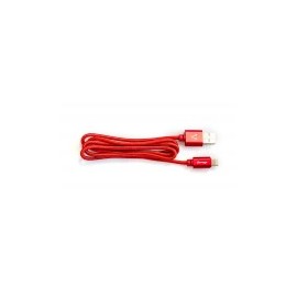 Cable Vorago, Dual Micro USB, Lightning, Color Rojo, 1 Metro