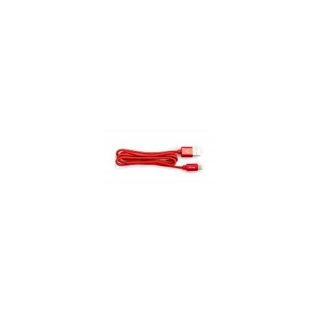 Cable Vorago, Dual Micro USB, Lightning, Color Rojo, 1 Metro