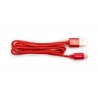Cable Vorago, Dual Micro USB, Lightning, Color Rojo, 1 Metro