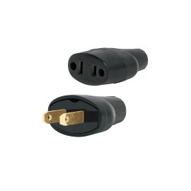 Clavija y Contacto de Hule Volteck, Bolsa con 2 Piezas