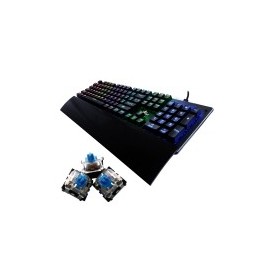 Teclado Gaming Flare Serie 2000 YeYian, QWERTY, Español, Color Negro, Multicolor, Alámbrico, Switch Azul
