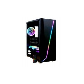 Gabinete Gamer Yeyian ARMAGEDDON 2200LAT, ATX, con Ventana RGB, USB 3.0, sin Fuente, Color Negro