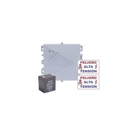 KIT de Energizador Yonusa de 12,000 Volts-.9JOULES, 2500 Metros Lineales de Protección, Activado por Atenuación de Voltaje, Cor