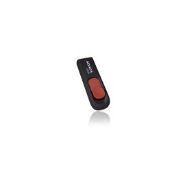 Memoria USB Adata C008, USB 2.0, 64 GB, Color Negro y Rojo