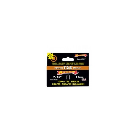 Grapa Tipo U 7/16" Arrow, Caja con 1000 Grapas, para ET2025