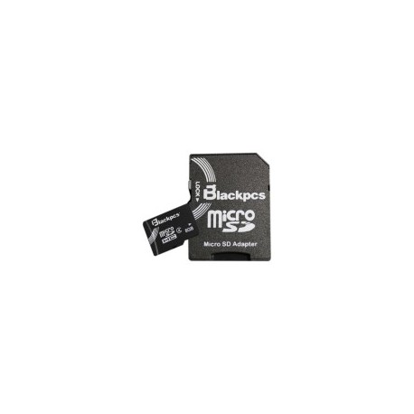 Memoria Micro SD BlackPcs, 8 GB, Color Negro, Clase 4