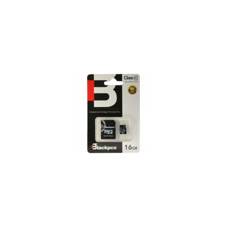 Memoria Micro SD BlackPcs, 16 GB, Color Negro, Clase 10