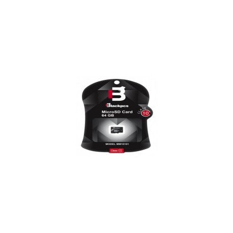 Memoria Micro SD Flash BlackPcs, 64 GB, Color Negro, Clase 10, con Adaptador